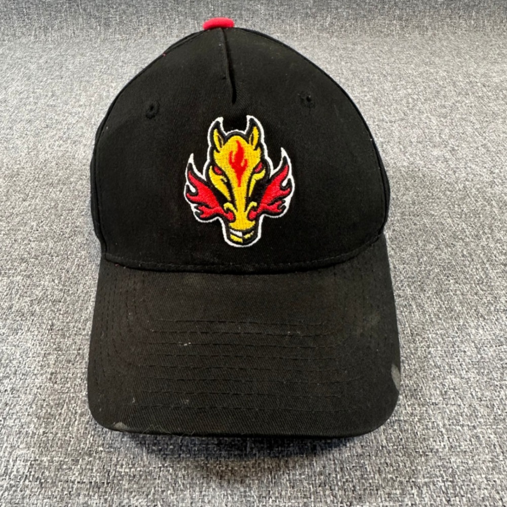 Calgary Flames NHLโ Kids Snapback Hat Black Red Blasty Horse Logo Boys 4-7 Cap